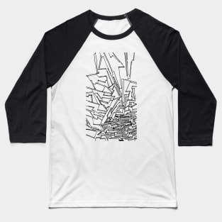 Abstract Ink Drawing #16 Baseball T-Shirt